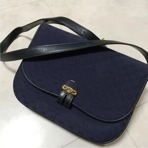 Gucci Dark Blue and Black Shoulder Bag